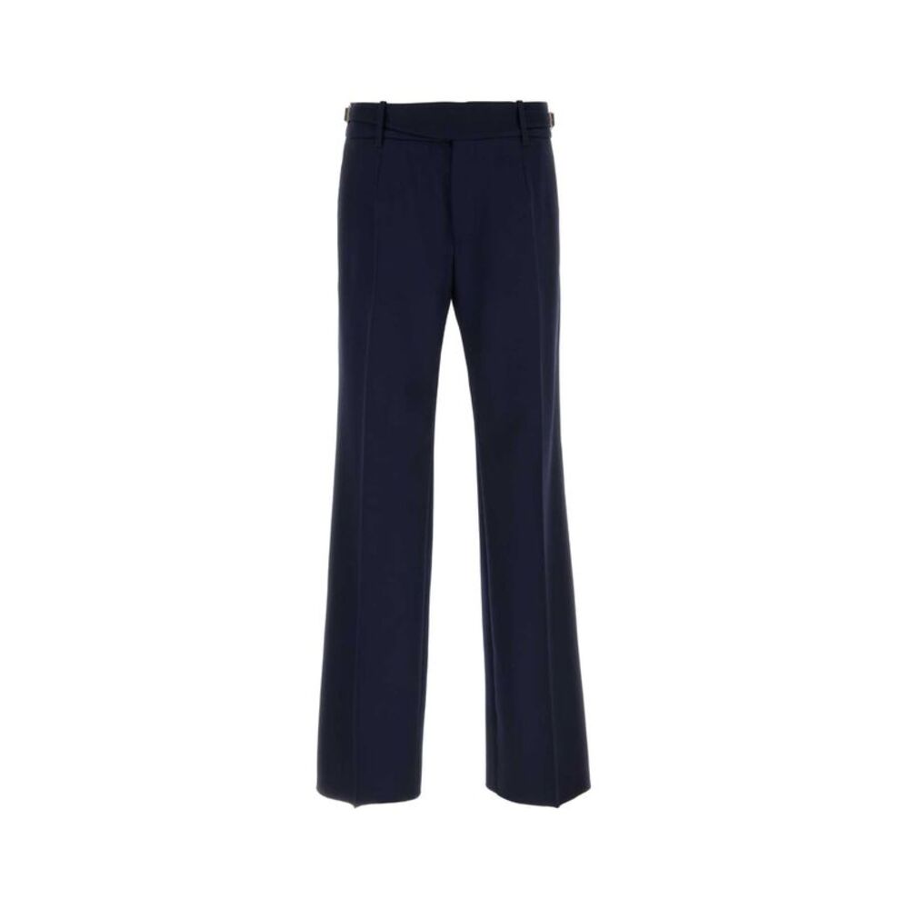 Dolce & Gabbana Men Navy Blue Wool Pant